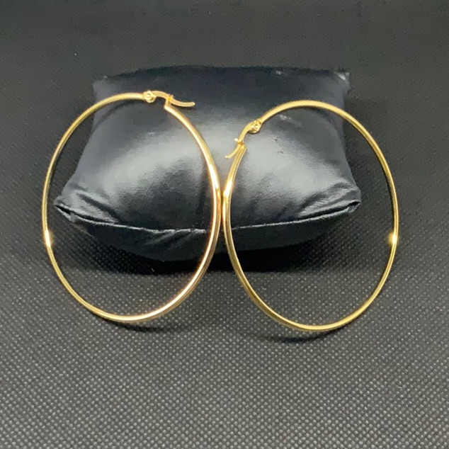 Gold Plated Huge Hoops